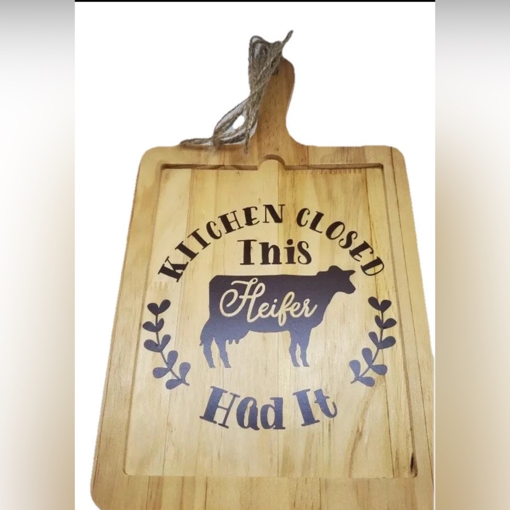 Farmhouse Kitchen Closed This Heifers Had It Country wood sign, Decor, Hanging